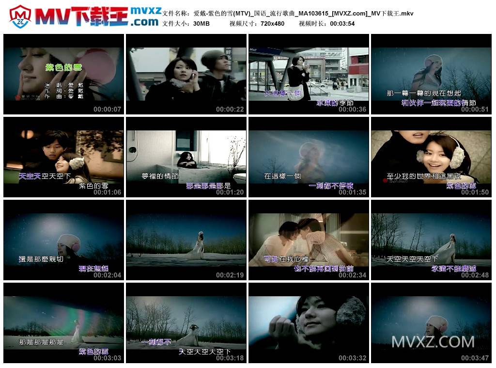 爱戴-紫色的雪(MTV)_国语_流行歌曲_MA103615